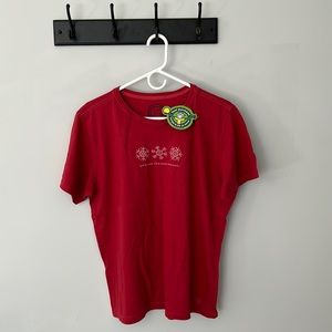 Life is Good T-Shirt. “let it snow, let it snow, let it snow” on front. NWT